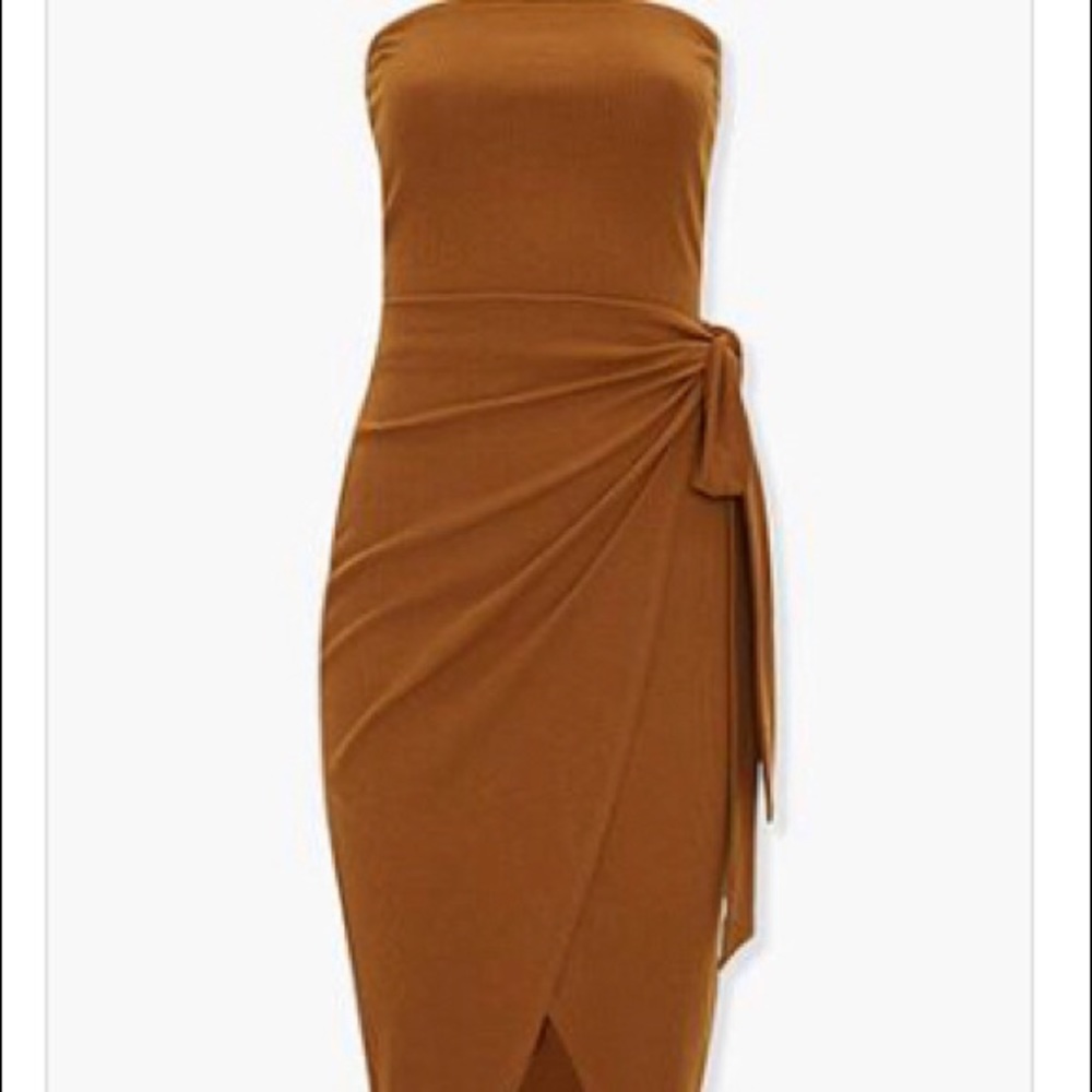 Ribbed Tulip Hem Dress